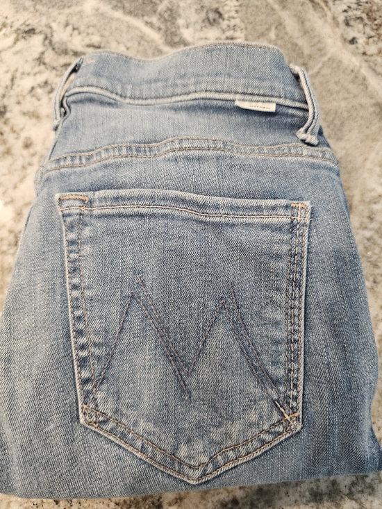MOTHER Denim - MOTHER  Light kitty Racer Stunner Zip Ankle Step Fray size 26